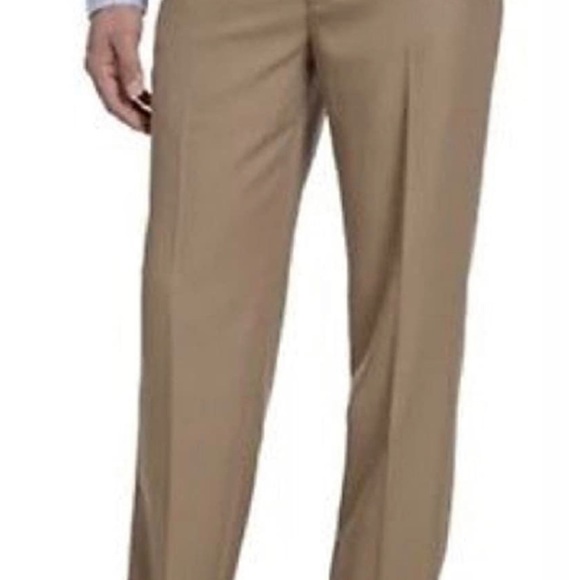 IZOD Mens Performance Stretch Straight Dress Pants (khaki, 30W x 32L) - Picture 7 of 7